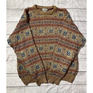 VTG Christopher Hayes Men’s Cotton Linen Sweater Size M Pullover 90s Grandpa